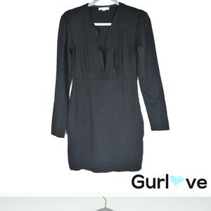 Socialite Black Deep V Neck Dress Size L